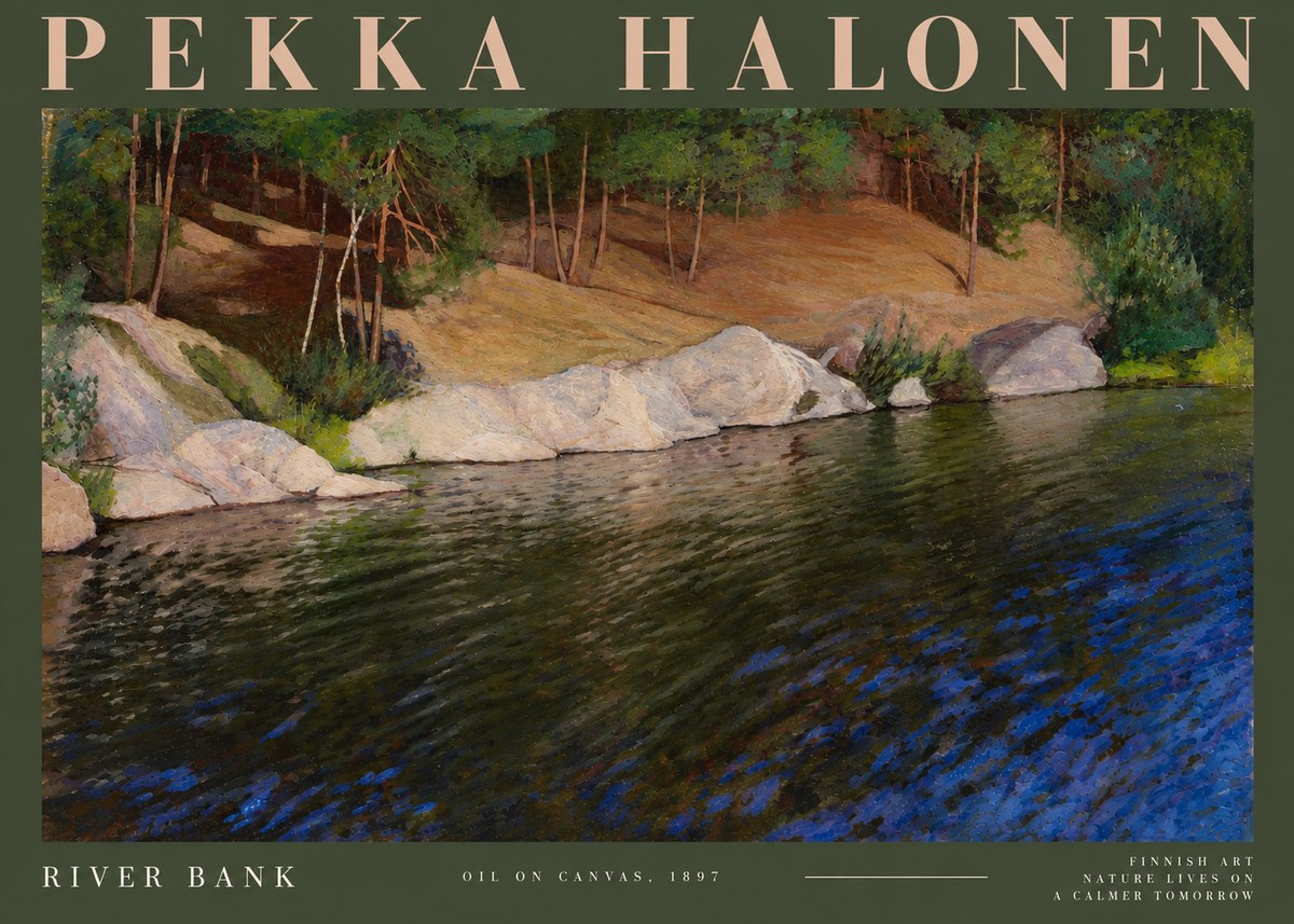 Pekka Halonen River Bank No4 - Póster