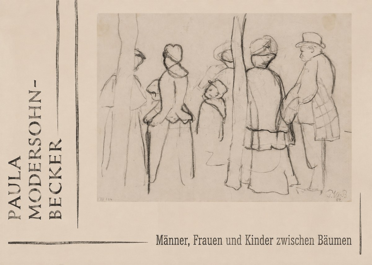 Paula Modersohn-Becker Männer, Frauen Und Kinder Zwischen Bäumen No2 - Póster