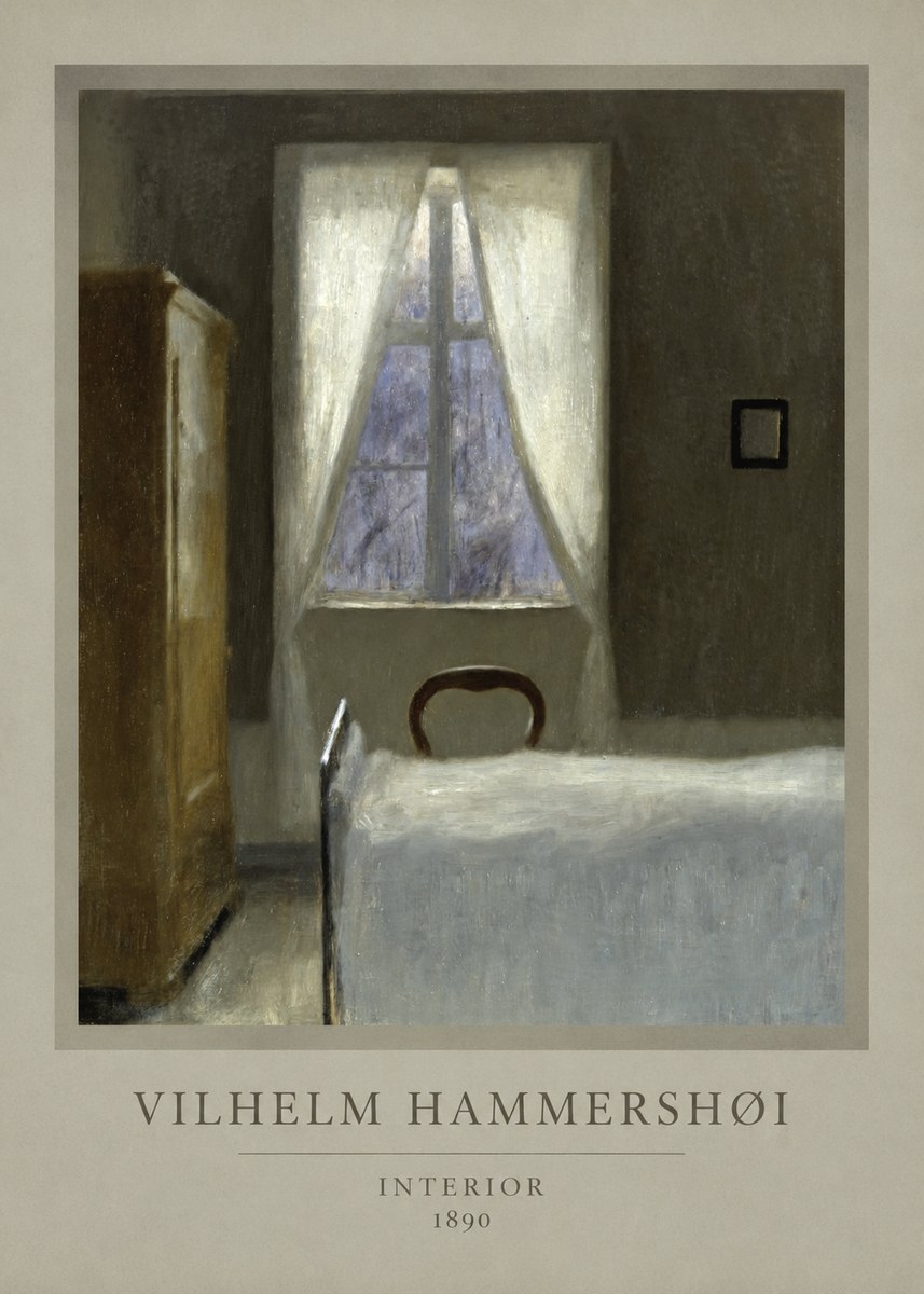 Vilhelm Hammershøi Interior I No1 - Póster