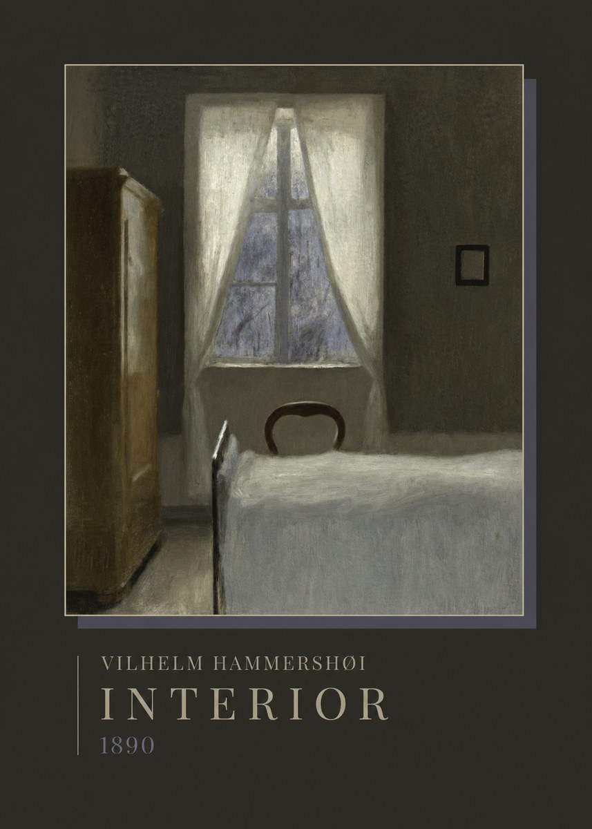 Vilhelm Hammershøi Interior I No4 - Póster