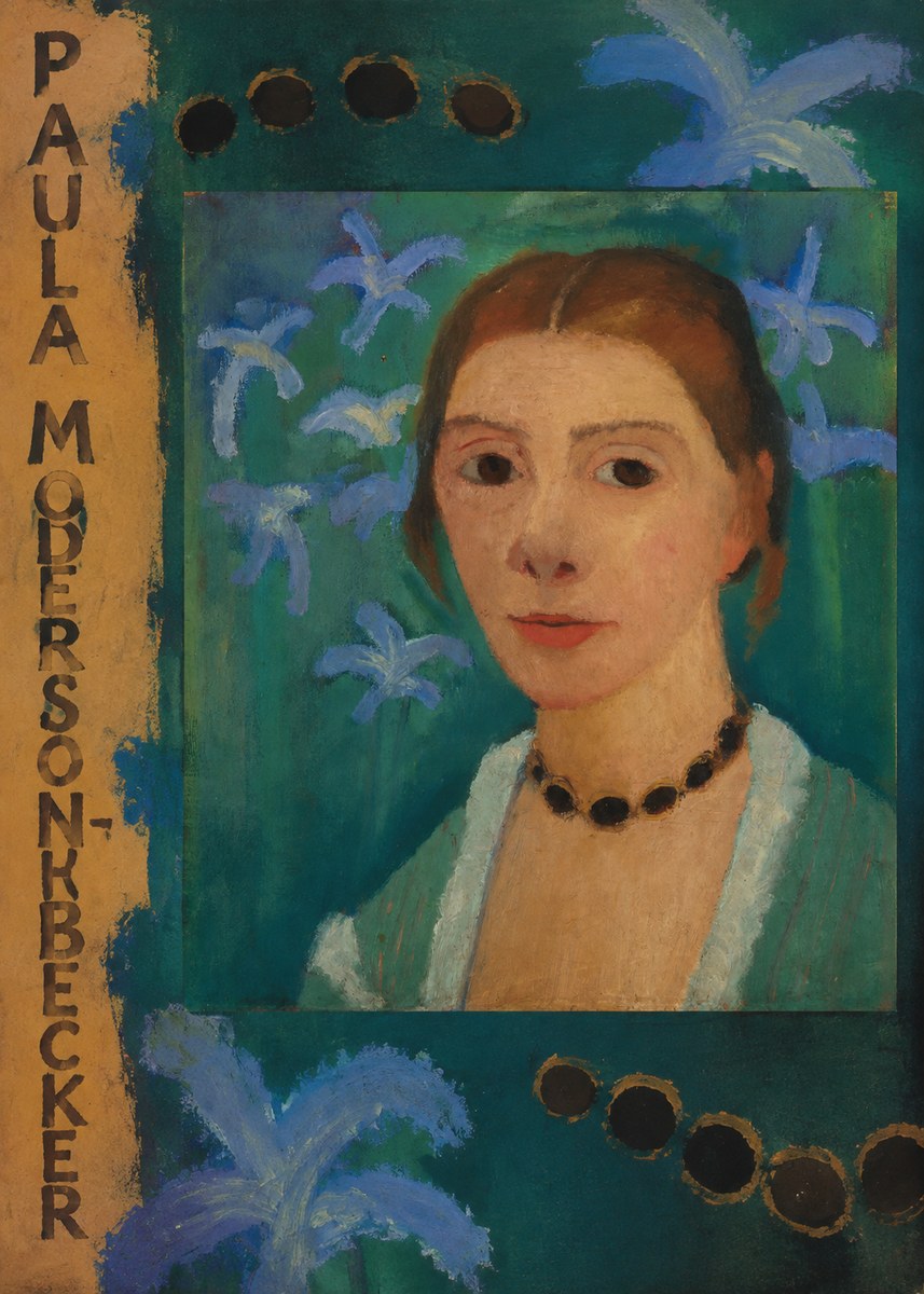 Paula Modersohn-Becker Self-portrait with Blue Flowers No5 - Póster