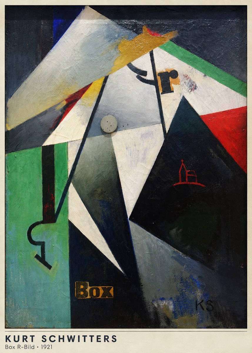 Kurt Schwitters Box R-bild No5 - Póster