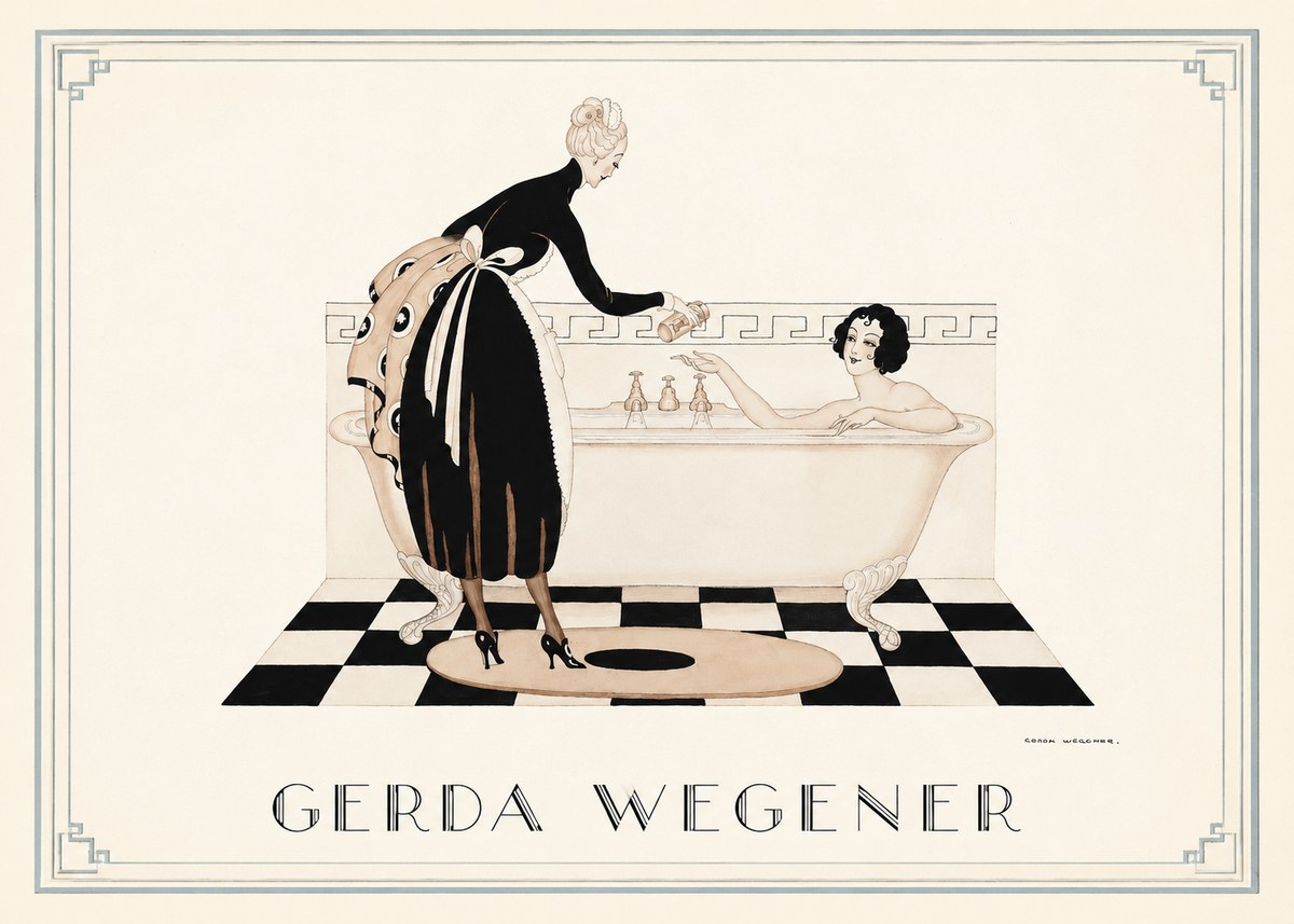 Gerda Wegener Woman in Bathtub No1 - Póster