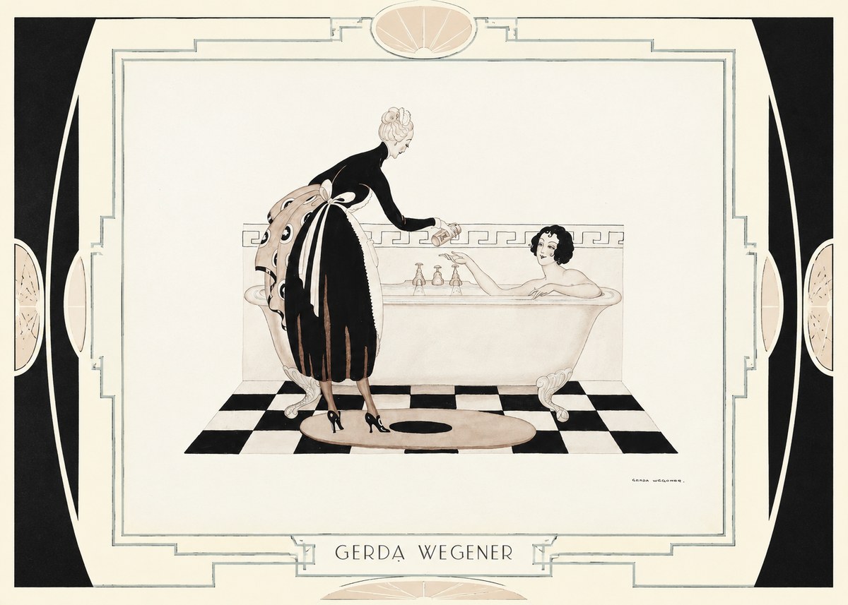 Gerda Wegener Woman in Bathtub No4 - Póster