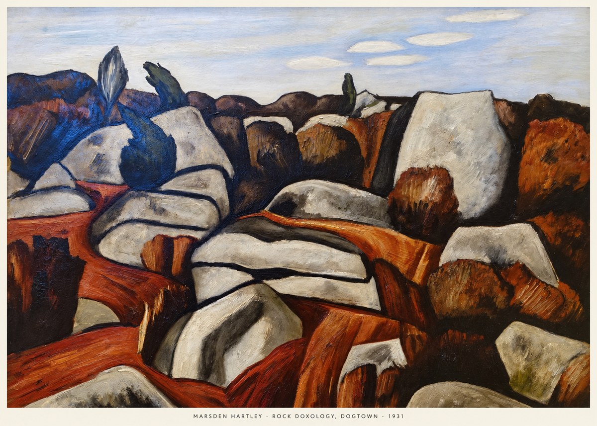 Marsden Hartley Rock Doxology, Dogtown No6 - Póster