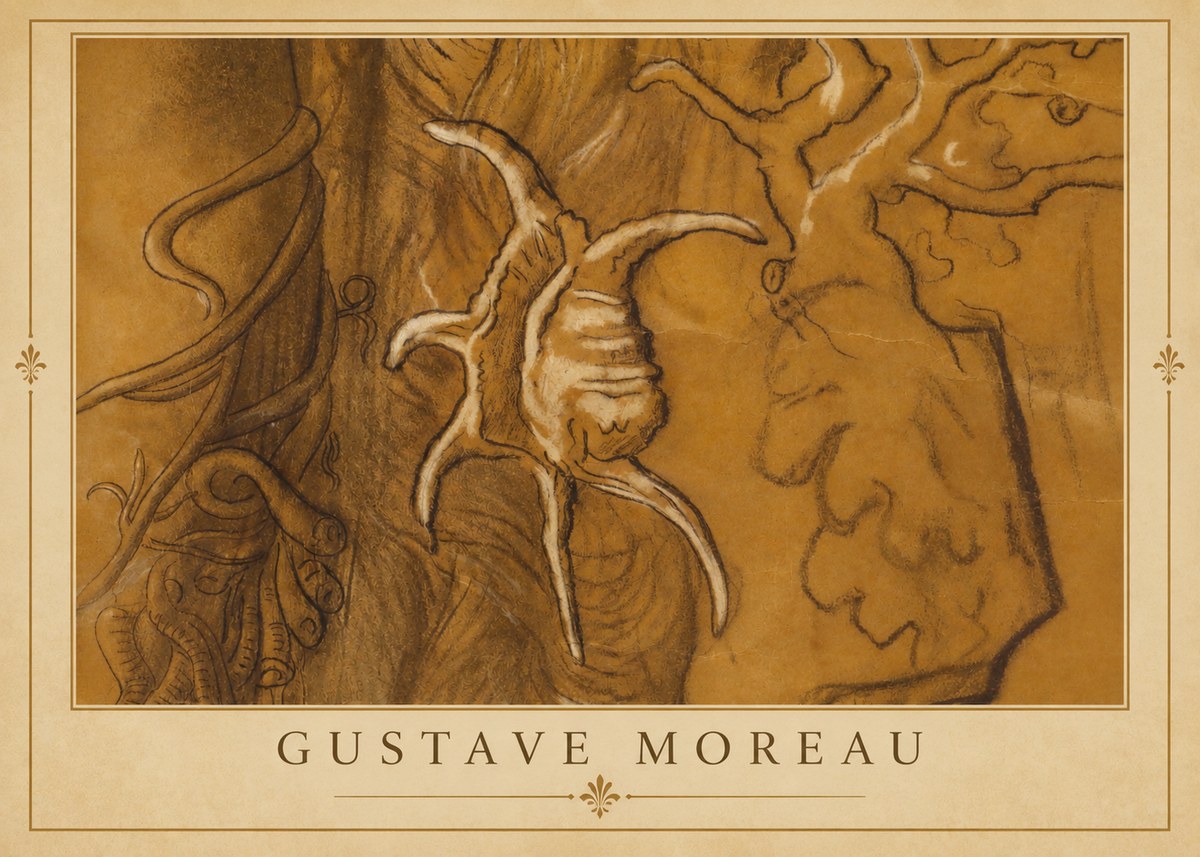 Gustave Moreau Mystical Shell Study No2 - Póster