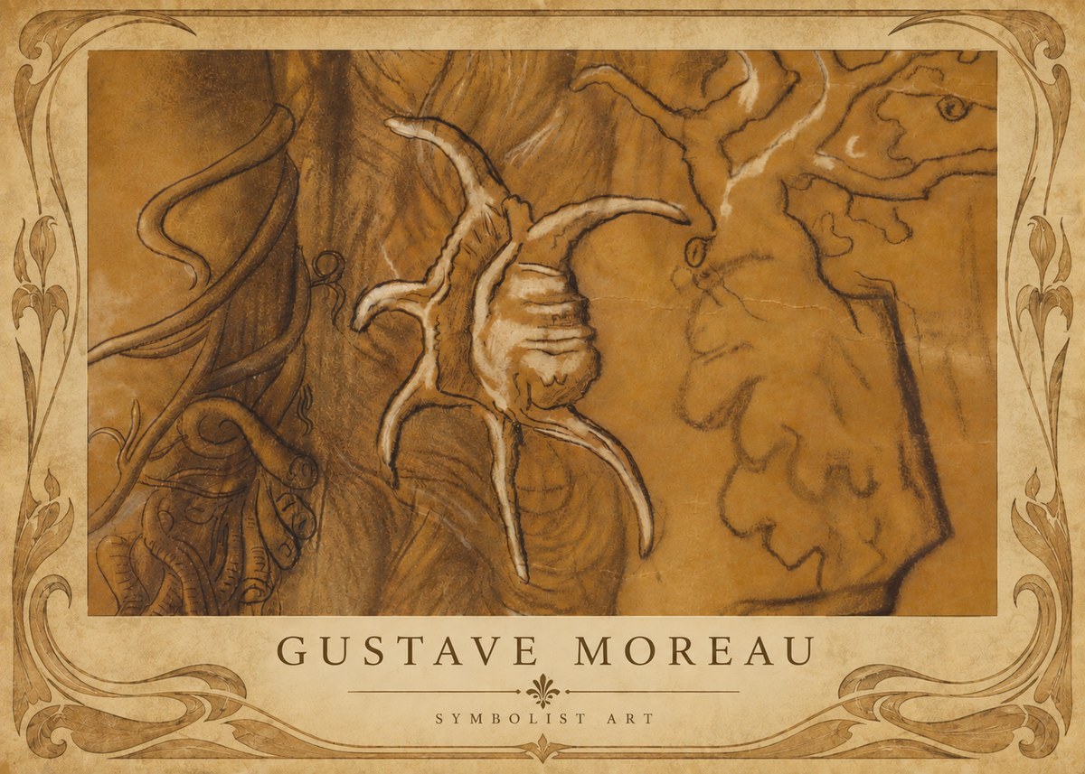 Gustave Moreau Mystical Shell Study No6 - Póster