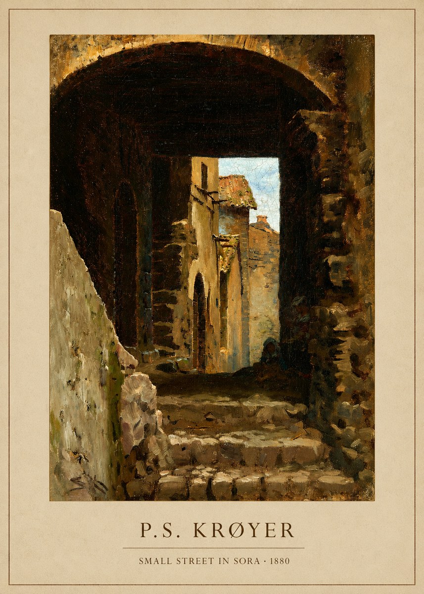 P.S. Krøyer Archway in an Italian Street No3 - Póster