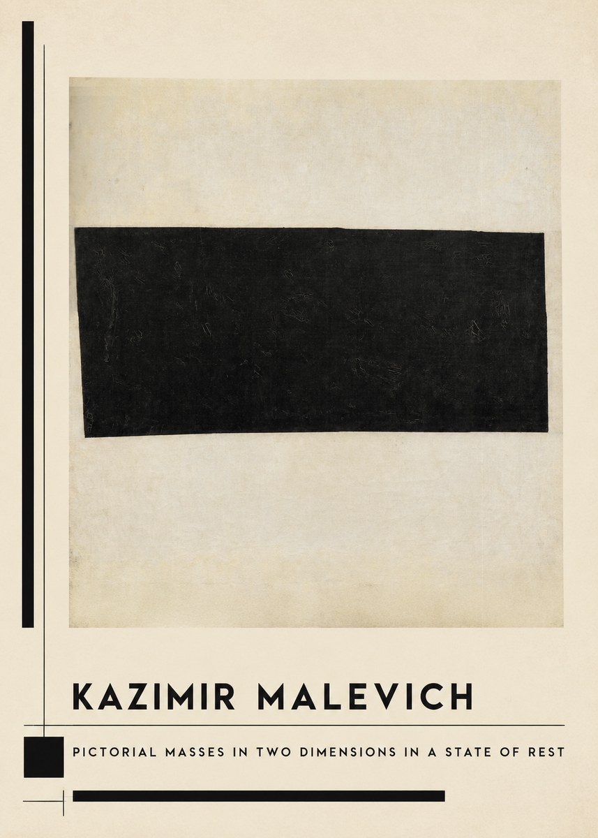 Kazimir Malevich Pictorial Masses in Two Dimensions in a State of Rest No1 - Póster