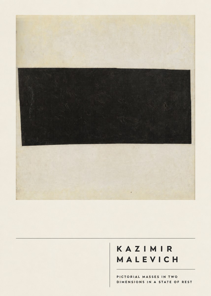 Kazimir Malevich Pictorial Masses in Two Dimensions in a State of Rest No2 - Póster