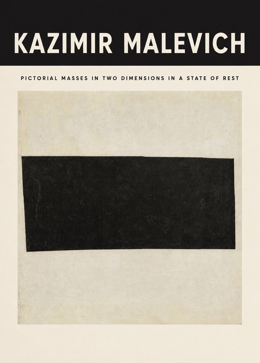 Kazimir Malevich Pictorial Masses in Two Dimensions in a State of Rest No3 - Póster