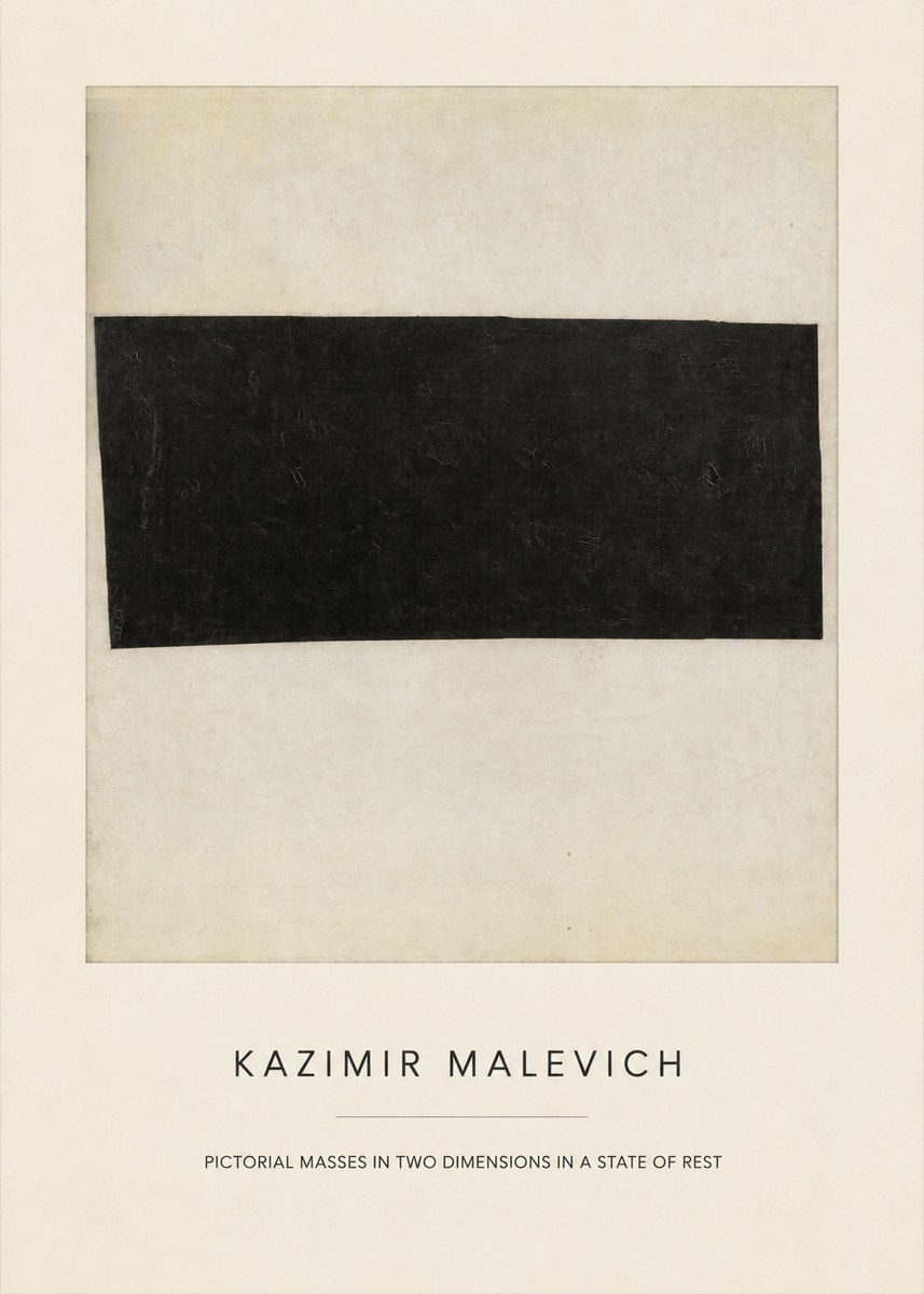 Kazimir Malevich Pictorial Masses in Two Dimensions in a State of Rest No4 - Póster