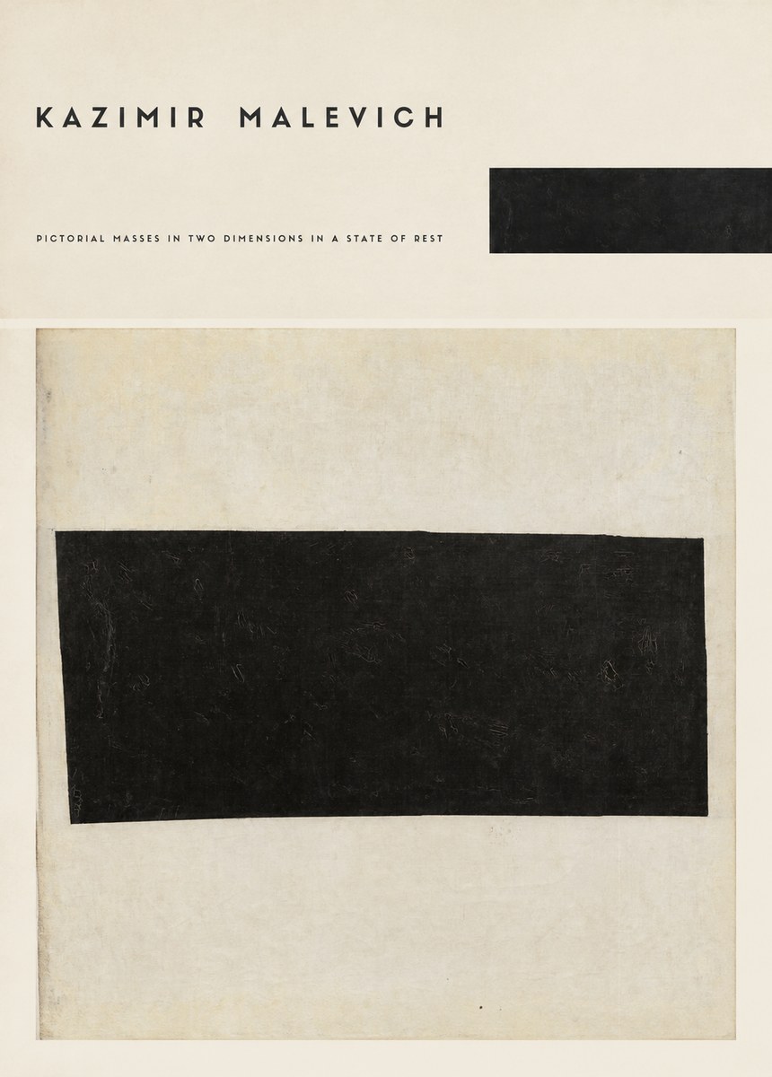 Kazimir Malevich Pictorial Masses in Two Dimensions in a State of Rest No6 - Póster