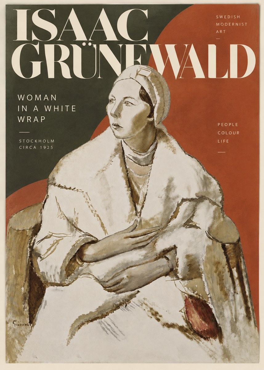 Isaac Grünewald Woman in a White Wrap No2 - Póster