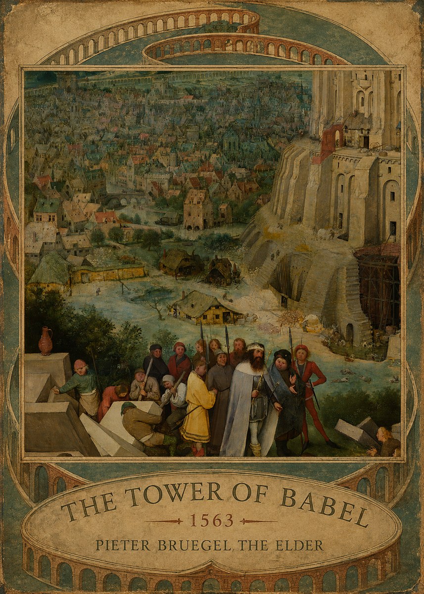 Pieter Bruegel The Tower of Babel I No5 - Póster