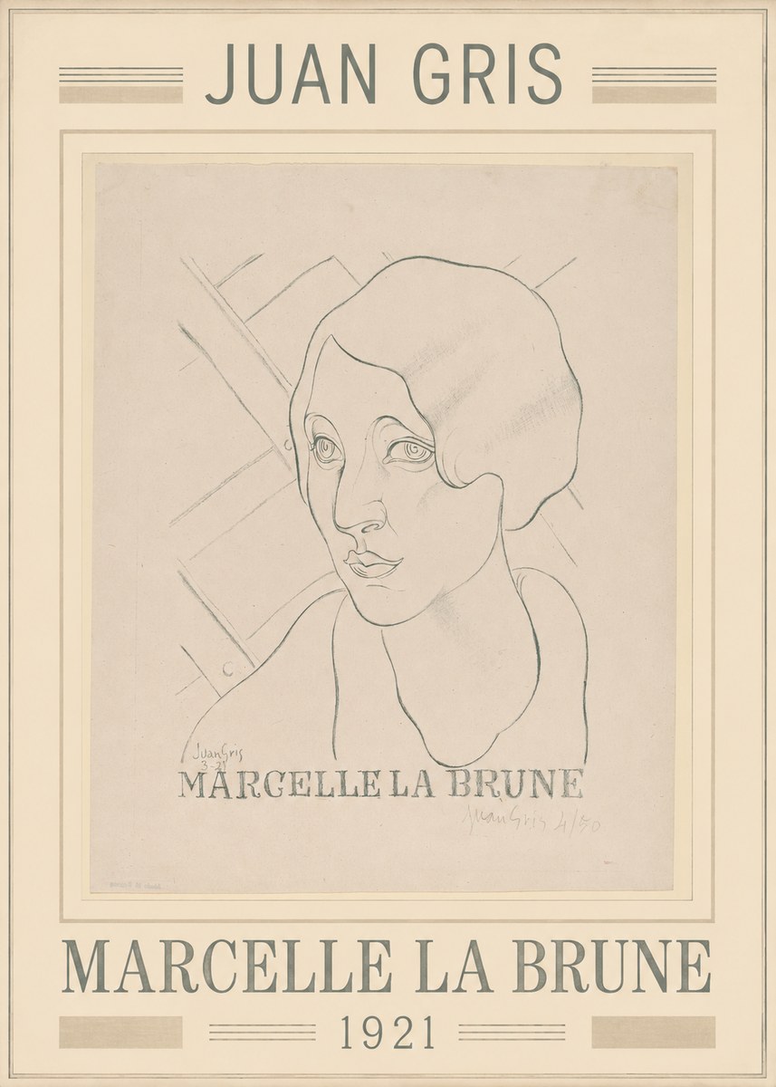 Juan Gris Marcelle La Brune I No1 - Póster