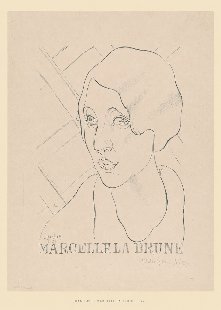 Juan Gris Marcelle La Brune I No6 - Póster