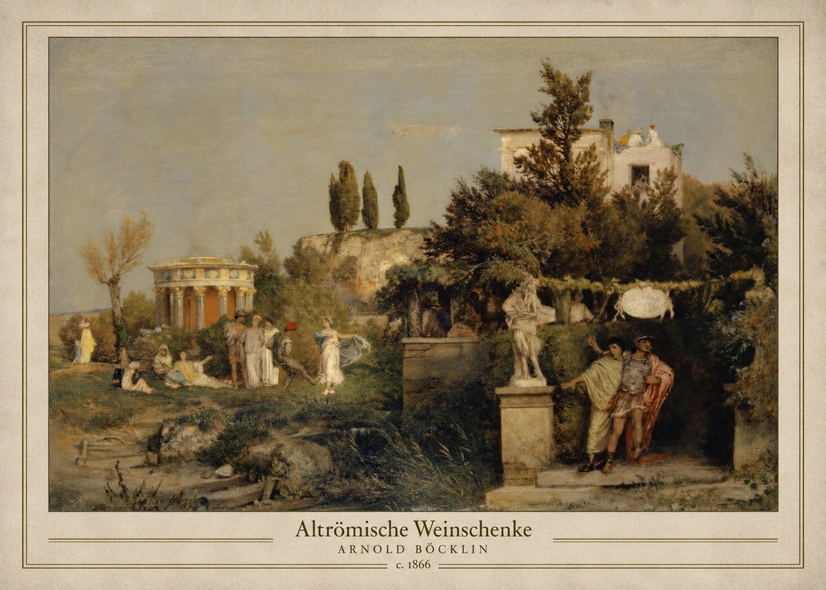 Arnold Böcklin Altrömische Weinschenke No1 - Póster