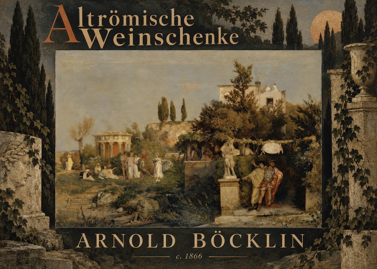 Arnold Böcklin Altrömische Weinschenke No6 - Póster
