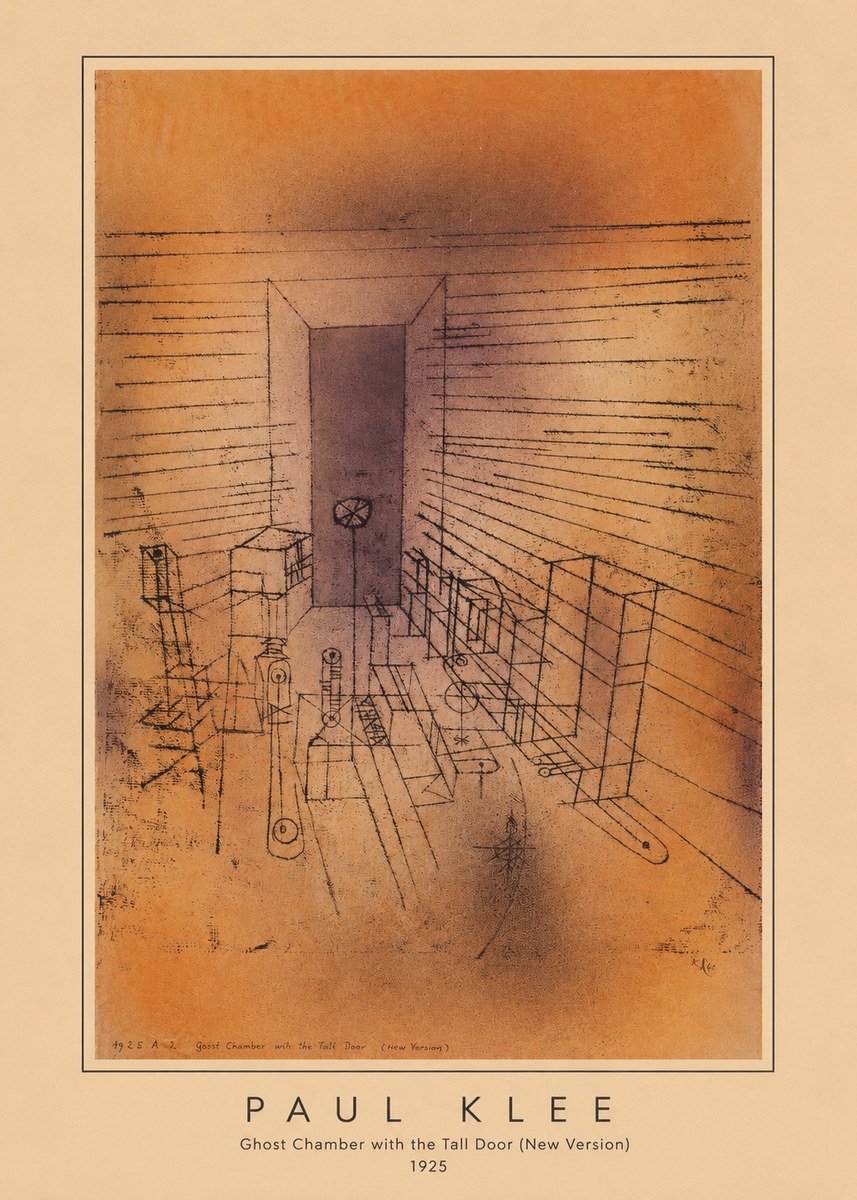 Paul Klee Ghost Chamber with the Tall Door (New Version) No3 - Póster