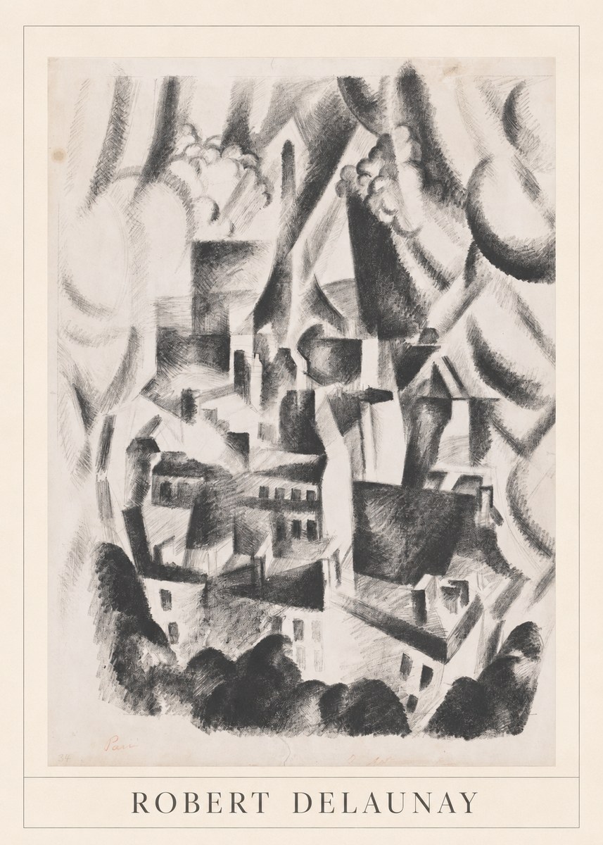 Robert Delaunay Vue Sur La Ville No3 - Póster