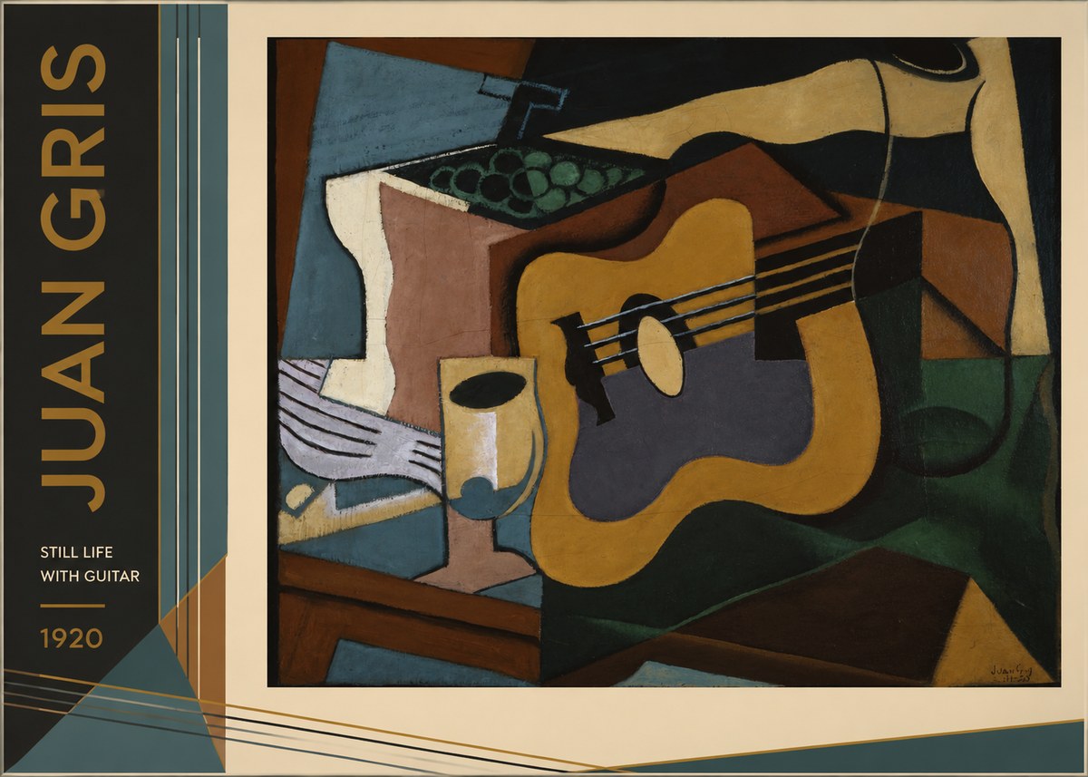 Juan Gris Still Life with Guitar No2 - Póster