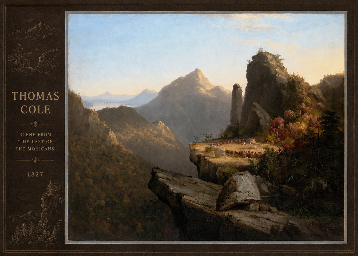 Thomas Cole Scene from 'the Last of the Mohicans' No2 - Póster