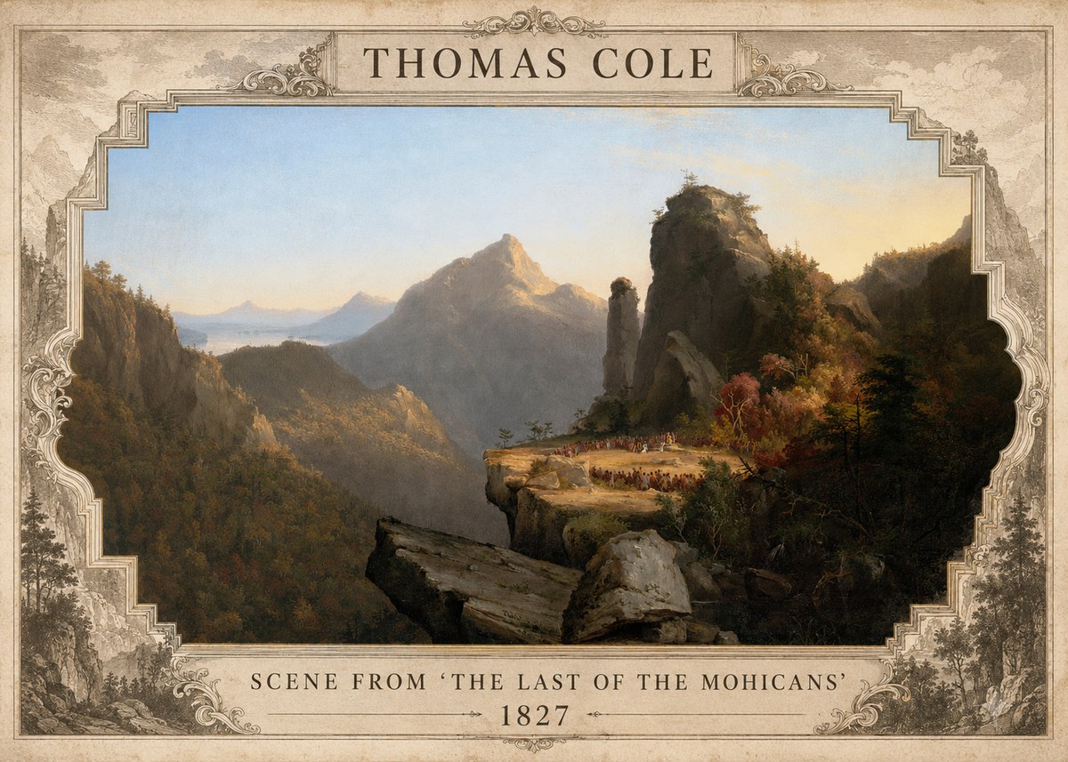 Thomas Cole Scene from 'the Last of the Mohicans' No3 - Póster