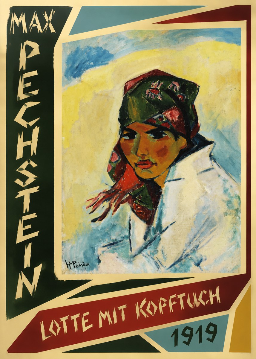 Max Pechstein Lotte Mit Kopftuch 1919 No3 - Póster