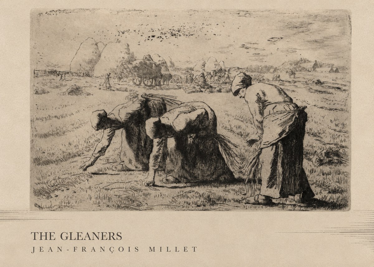 Jean-François Millet The Gleaners No3 - Póster