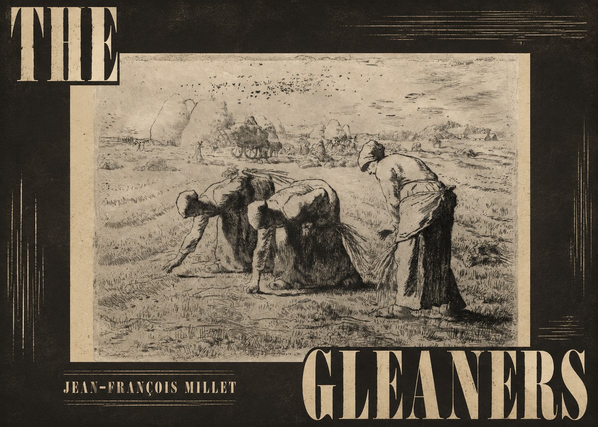 Jean-François Millet The Gleaners No4 - Póster