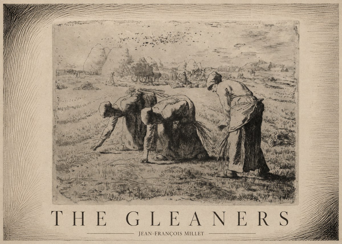 Jean-François Millet The Gleaners No6 - Póster