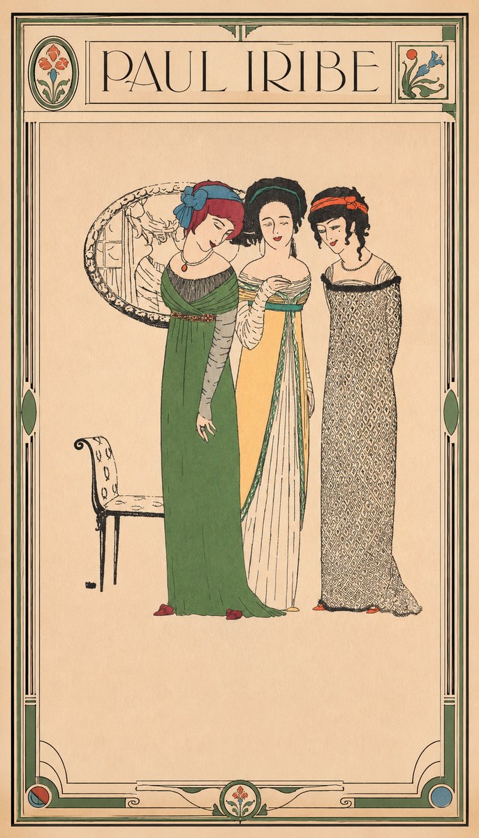 Paul Iribe Three Women in Fashion No1 - Póster