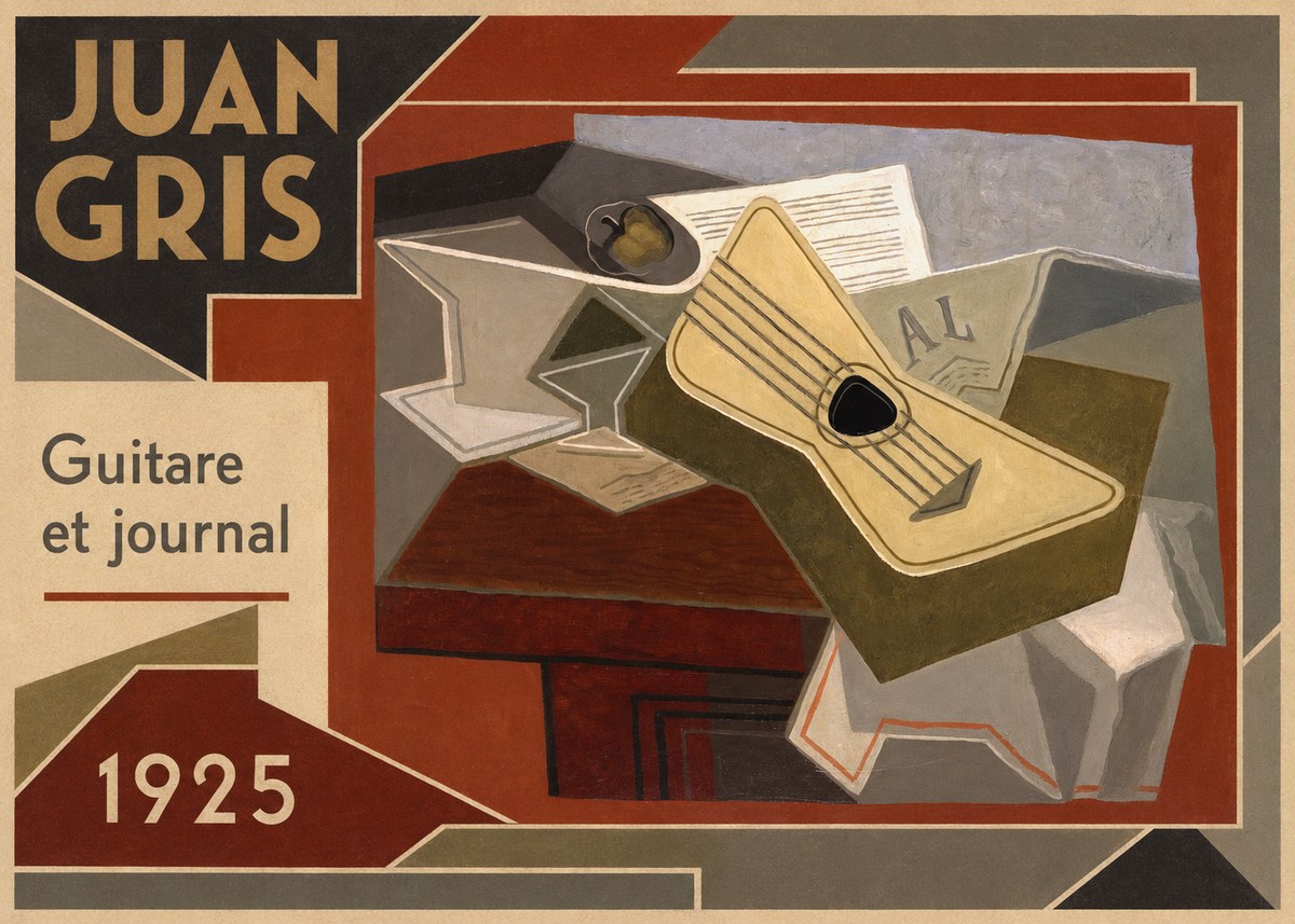 Juan Gris Guitare Et Journal No1 - Póster