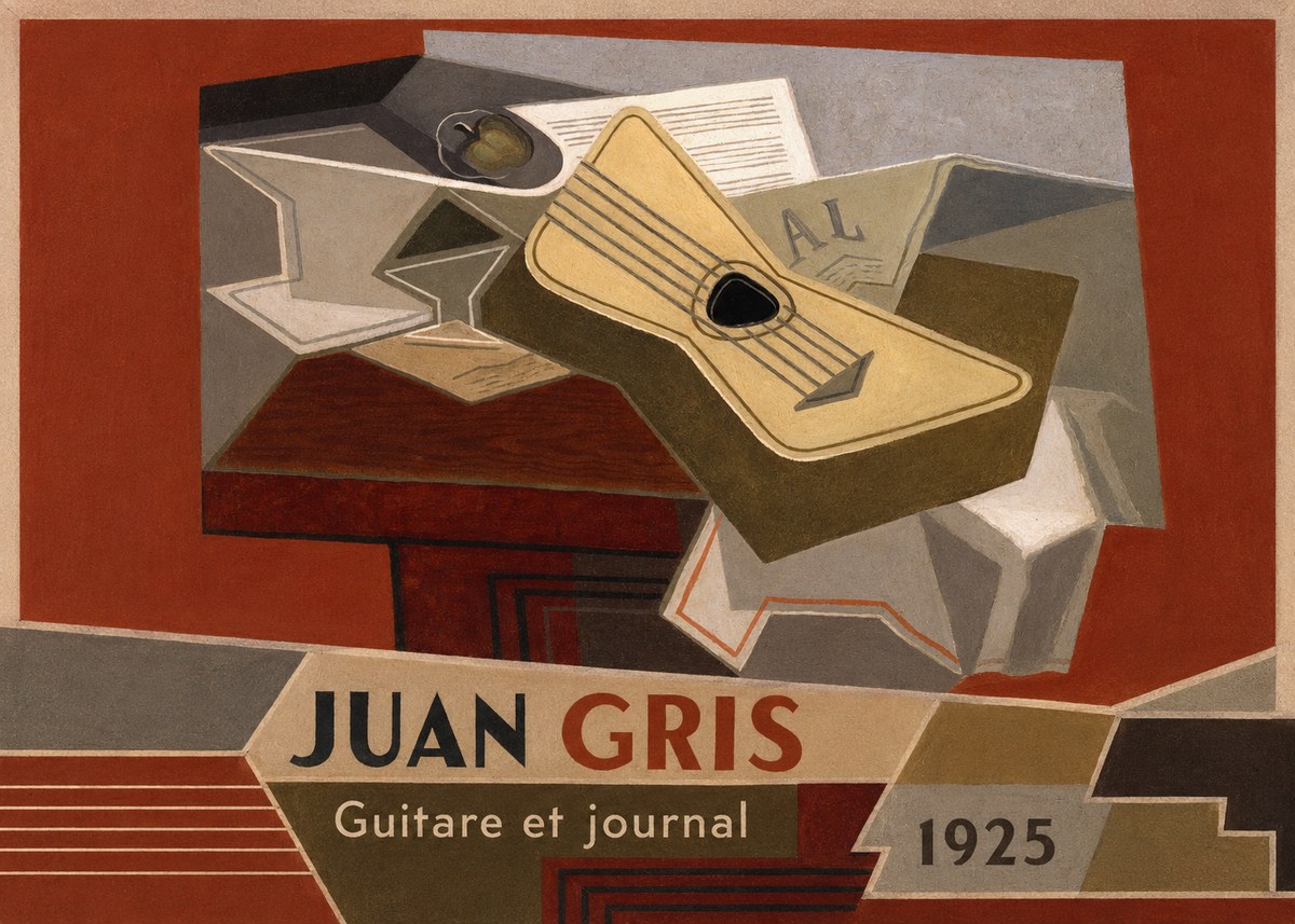 Juan Gris Guitare Et Journal No6 - Póster
