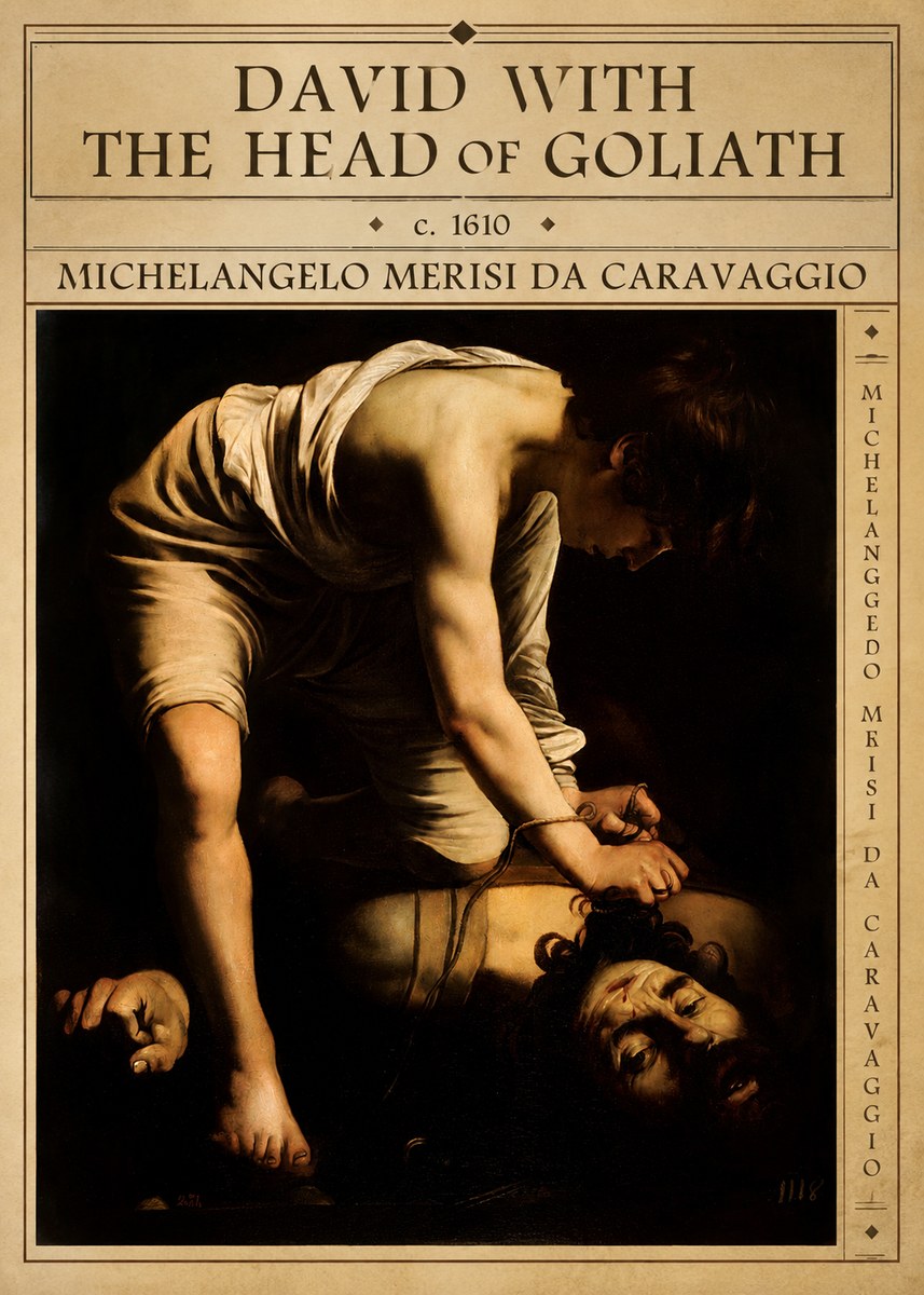 Michelangelo Merisi da Caravaggio David with the Head of Goliath I No5 - Póster