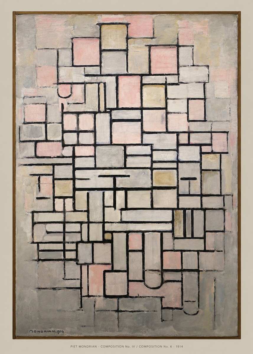 Piet Mondrian Composition No. Iv / Composition No. 6 No6 - Póster