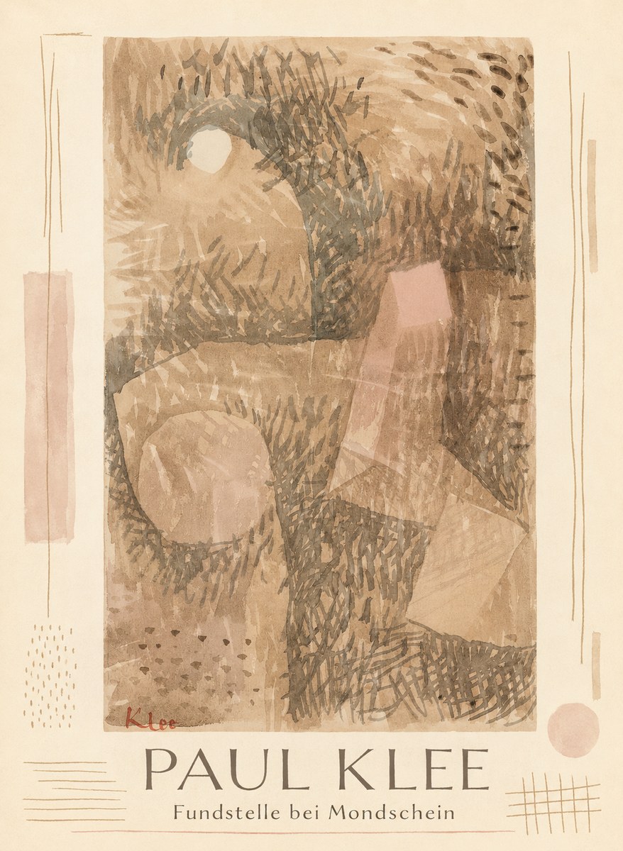 Paul Klee Fundstelle Bei Mondschein No1 - Póster