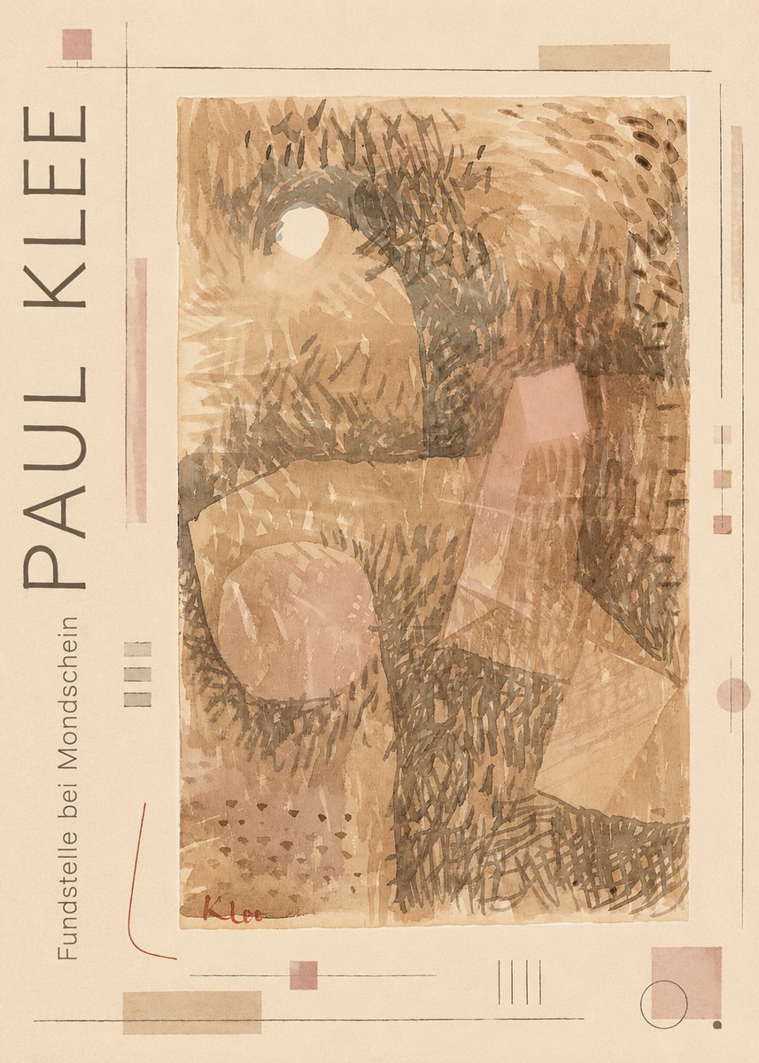 Paul Klee Fundstelle Bei Mondschein No2 - Póster