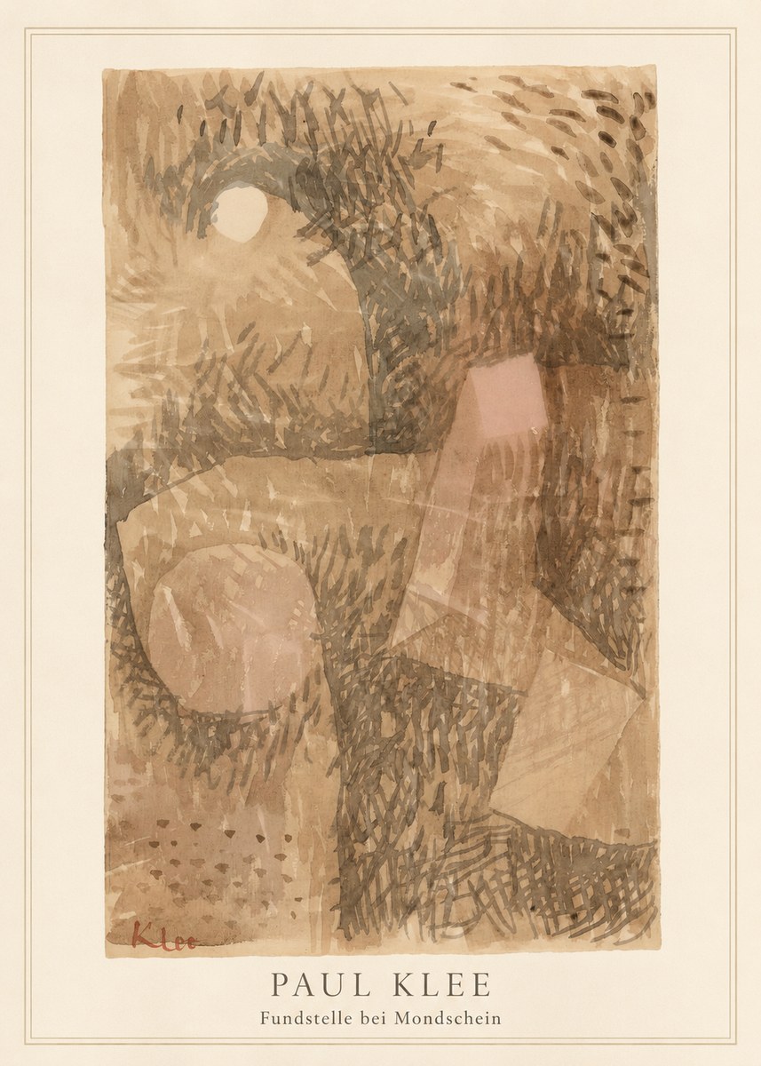 Paul Klee Fundstelle Bei Mondschein No3 - Póster