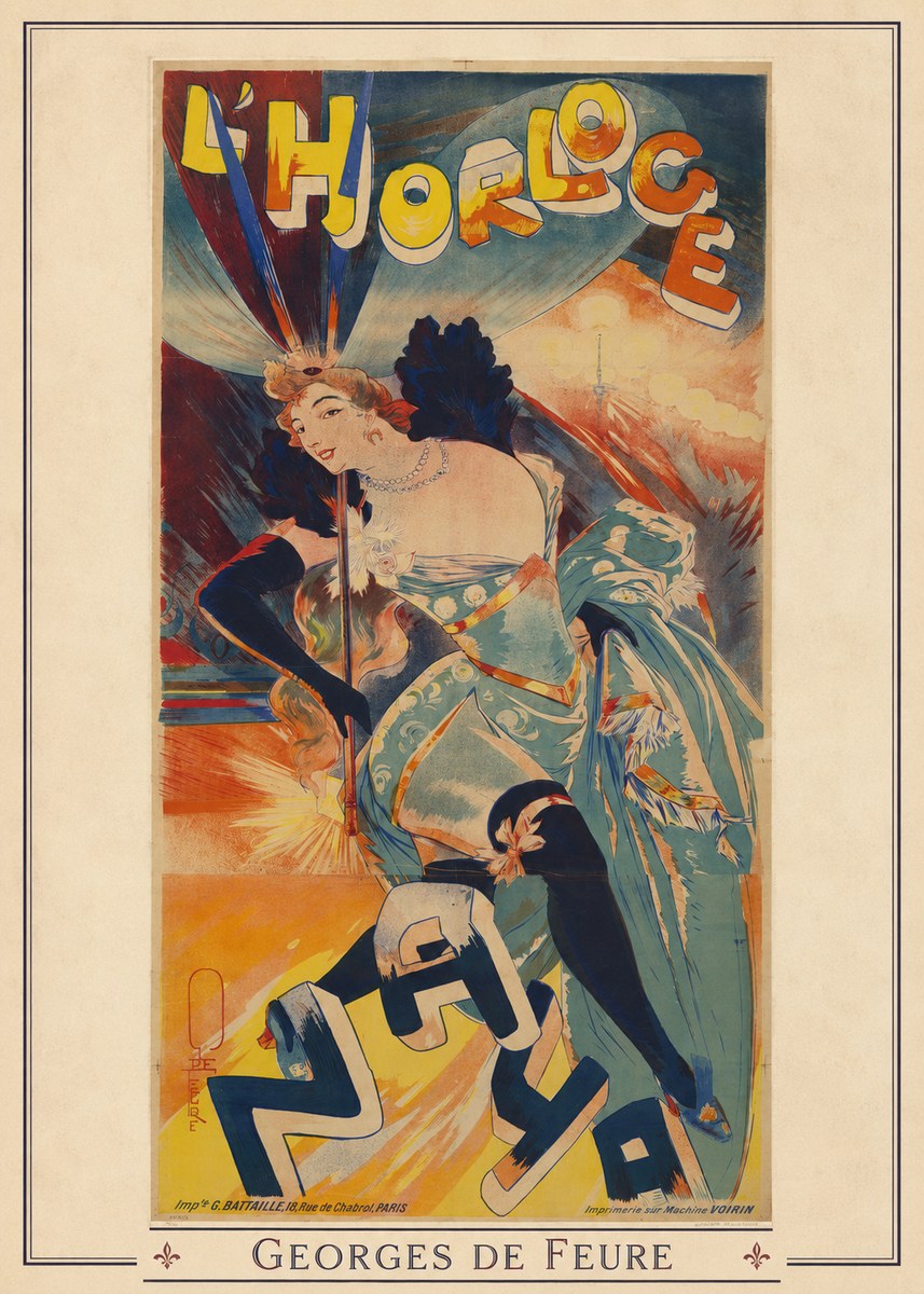 Georges de Feure L'horloge I No2 - Póster