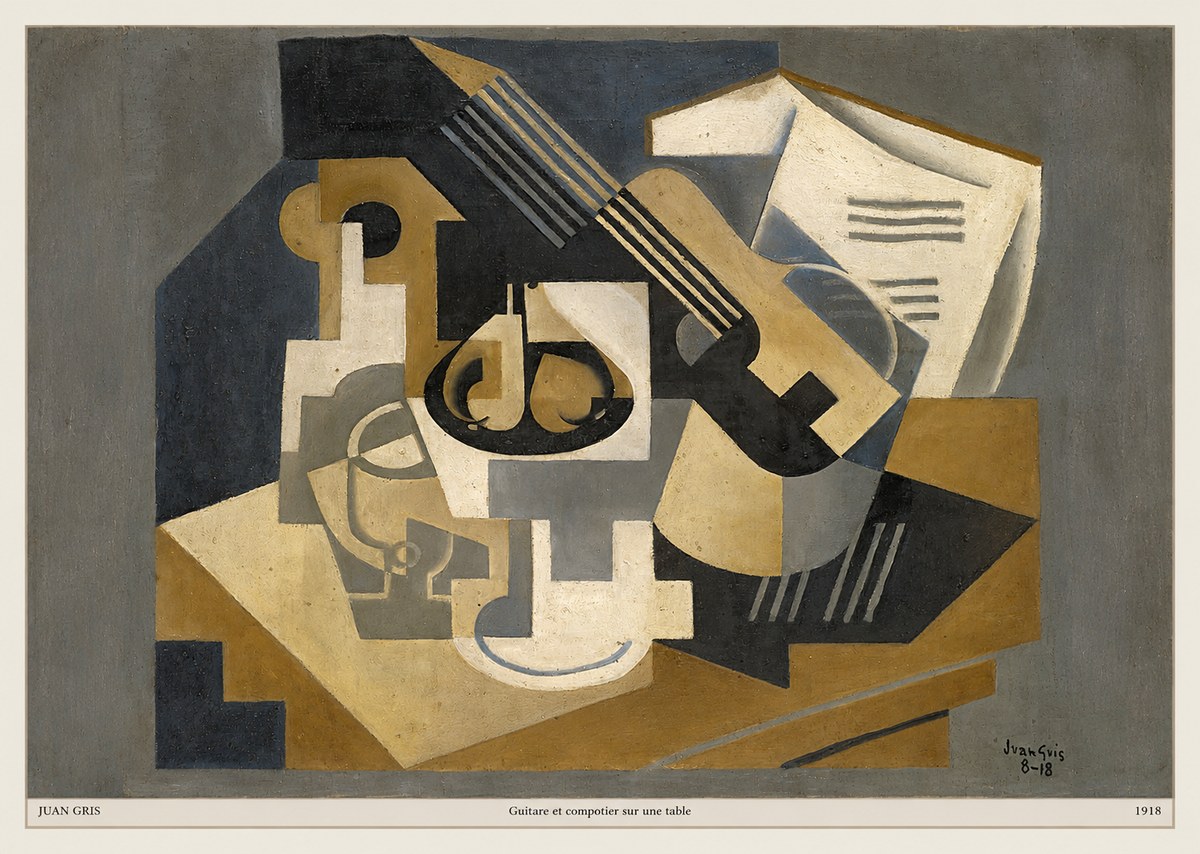 Juan Gris Guitare Et Compotier Sur Une Table No6 - Póster