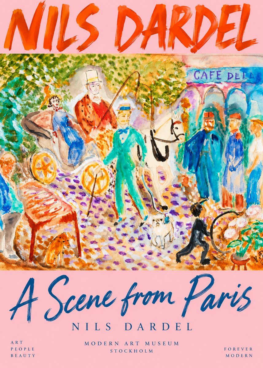 Nils Dardel A Scene from Paris No2 - Póster