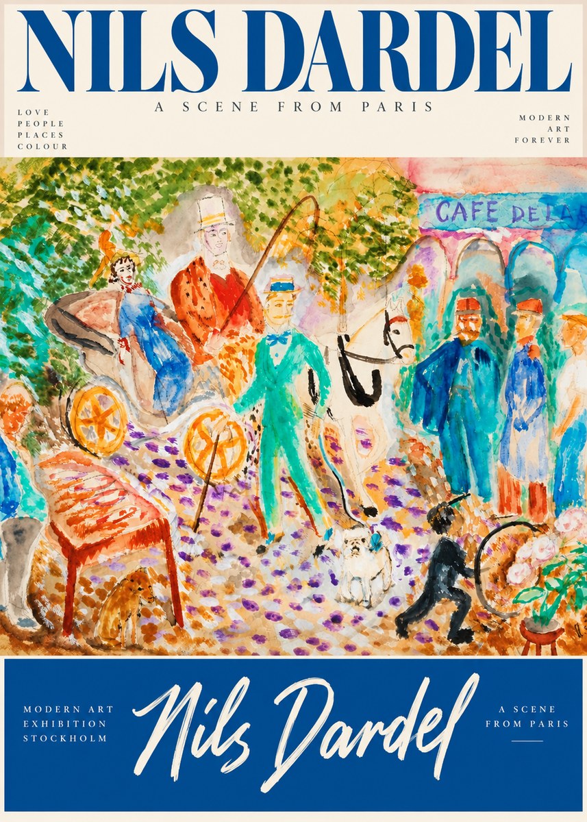 Nils Dardel A Scene from Paris No3 - Póster