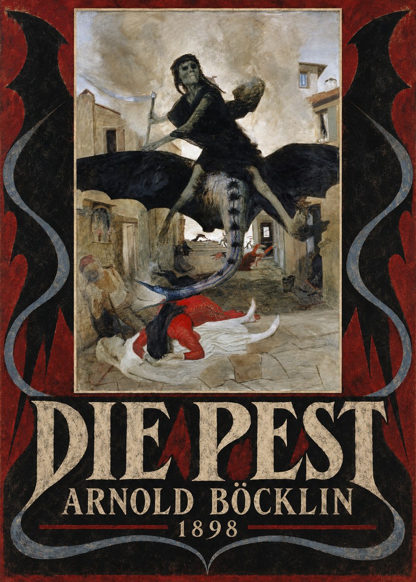 Arnold Böcklin Die Pest I No6 - Póster