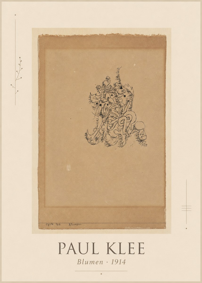 Paul Klee Blumen I No1 - Póster
