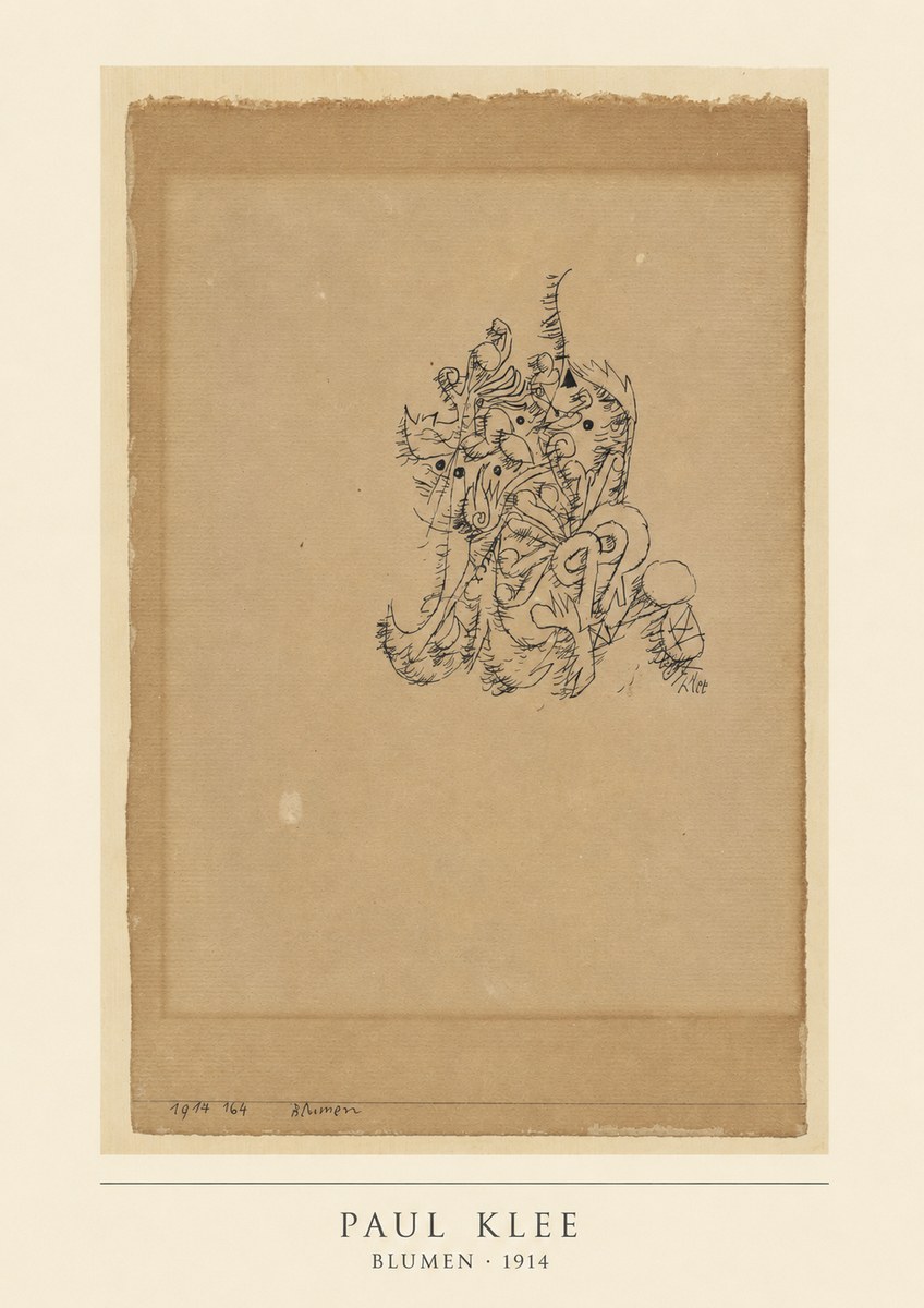 Paul Klee Blumen I No5 - Póster