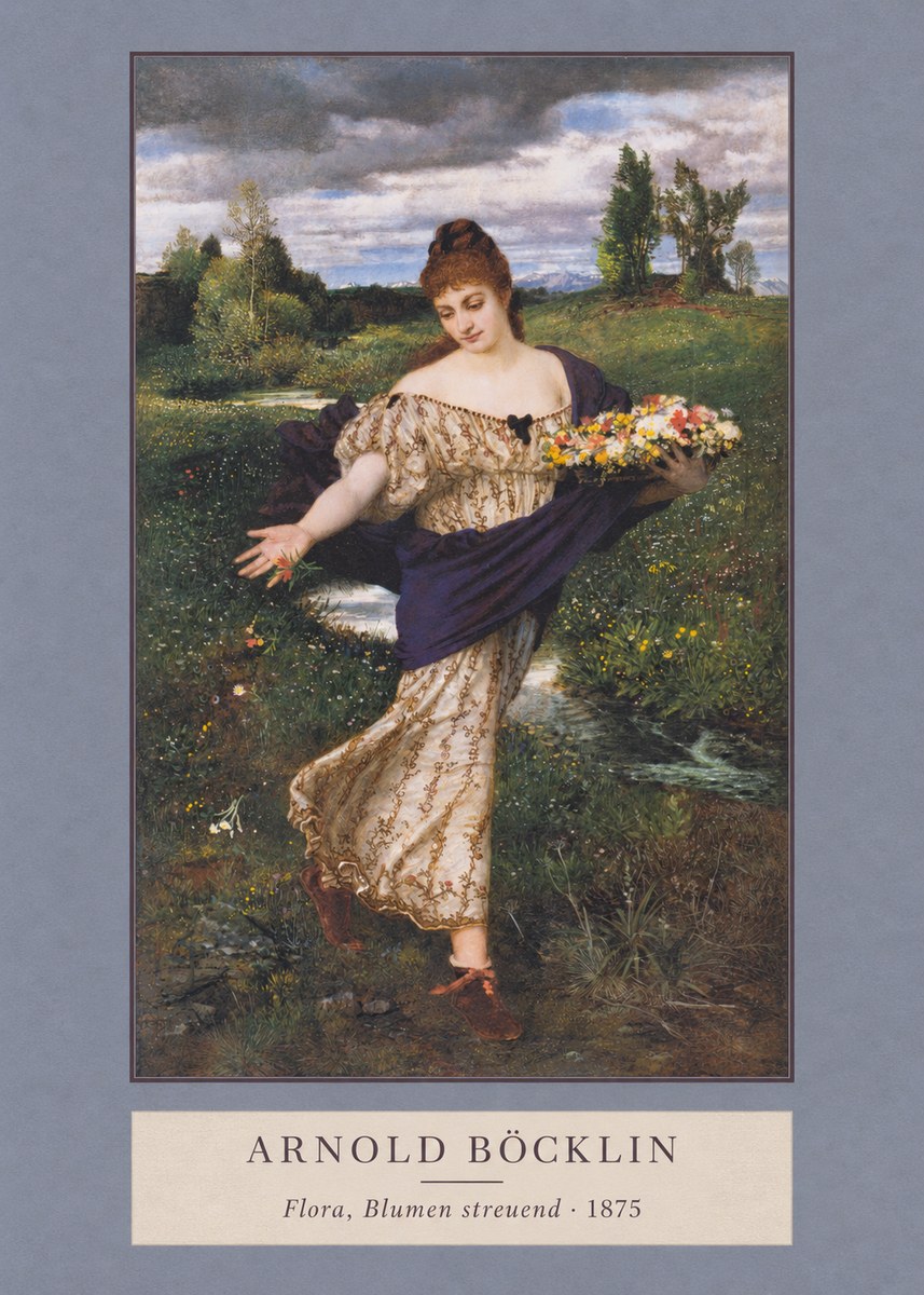 Arnold Böcklin Flora, Blumen Streuend I No4 - Póster