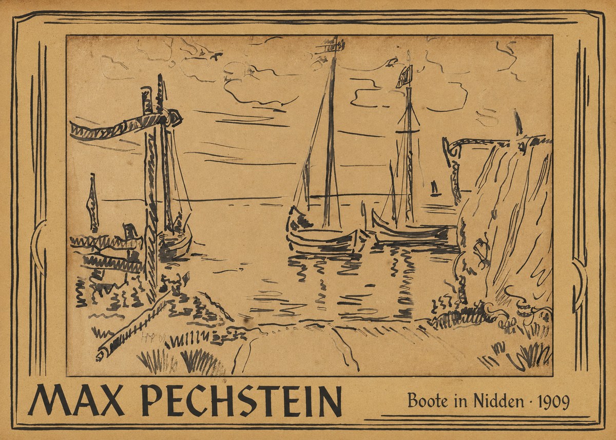 Max Pechstein Boote in Nidden No1 - Póster