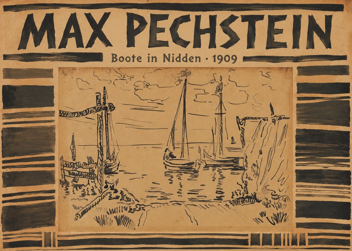 Max Pechstein Boote in Nidden No3 - Póster